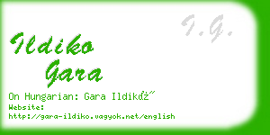 ildiko gara business card